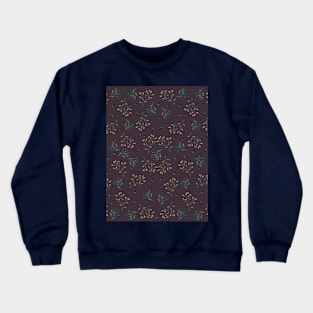 Floral pattern with wildflowers and blueberries Crewneck Sweatshirt